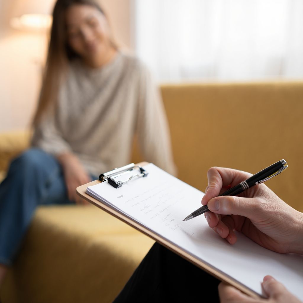 Психиатр записывает что-то